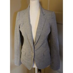 UNIQLO Grey Heathered Knit Blazer Jacket Cardigan Style Medium